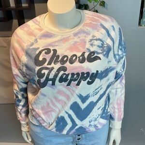 Grayson Threads‎ Tie Dye Choose Happy Sweatshirt Size XL